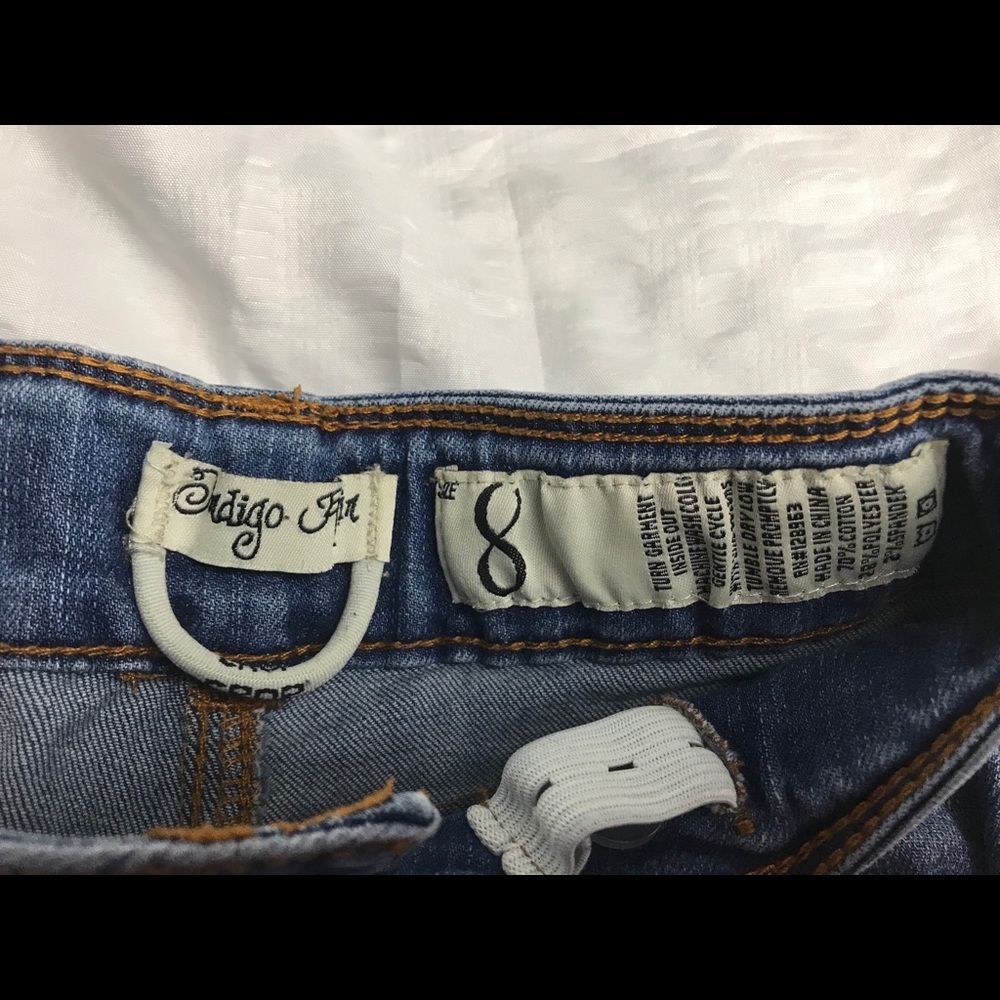 Girls play lot of 2 pcs. INDIGO capri ZARA Jeans 8 - Picture 4 of 14